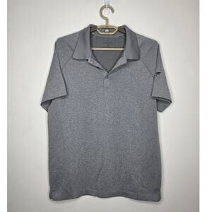 Fabletics grey short sleeve polo shirt - large